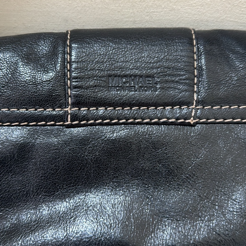 SALE🔥🔥Vintage Michael Kors Genuine Leather Black Purse Shoulder Bag - Picture 5 of 12
